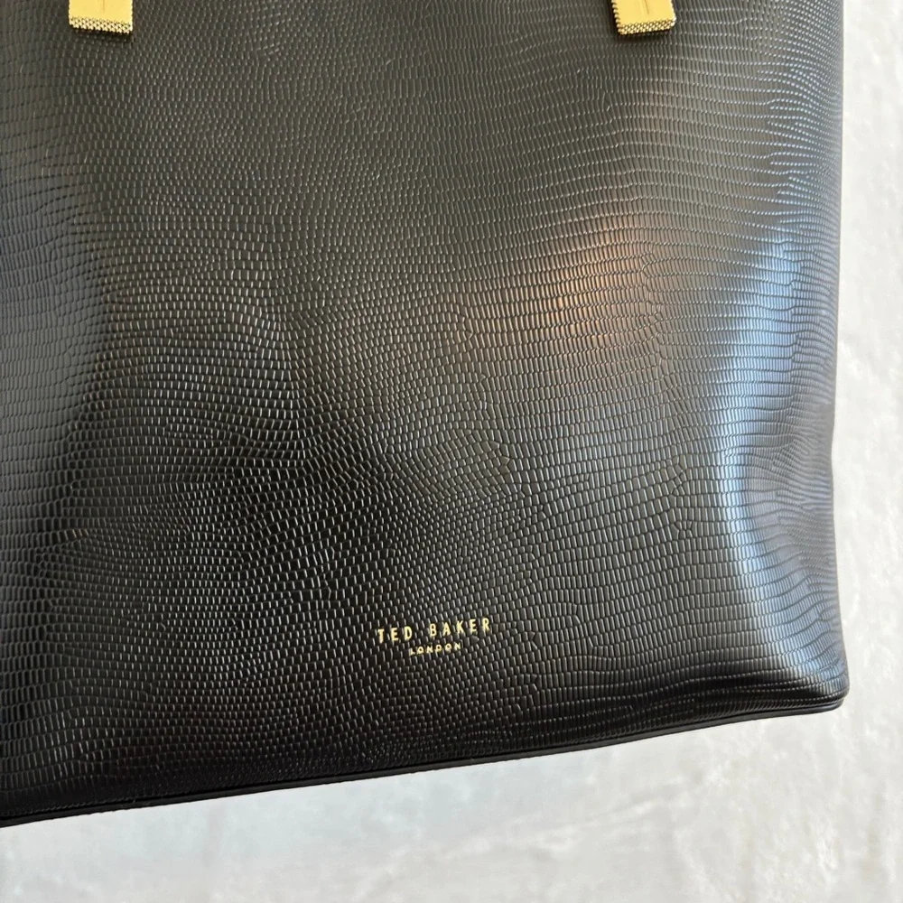 Ted Baker Black leather pebble‎ Textured Delma shopper Tote Bag